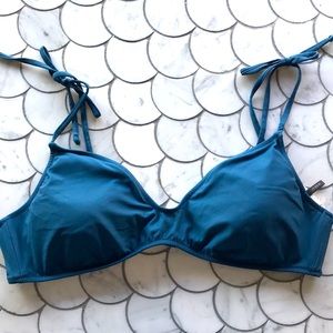 Jcrew bikini top with shoulder ties- lightly lined